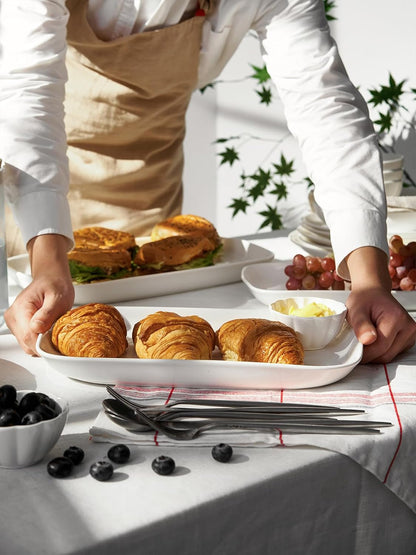 DOWAN Serving Platters and Trays for Wedding Decor, 16"/14"/12" Serving Dishes for Entertaining