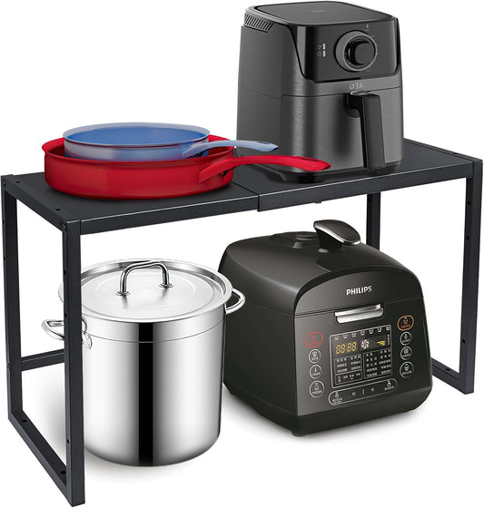 Expandable Metal Storage Shelves,110LBS Heavy Duty Shelving Units and Storage For Small Appliance