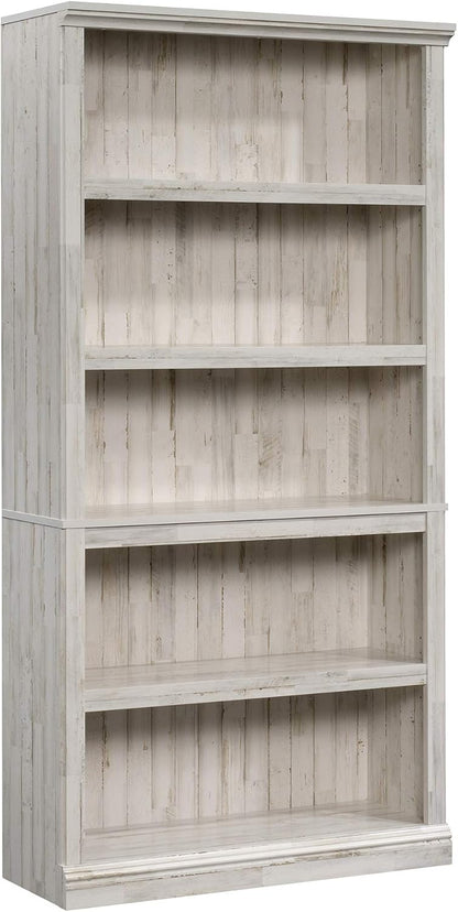 Sauder 5 Tier Book Shelf Wooden Bookcase Multipurpose Bookshelf for Home Office, Living Room, in