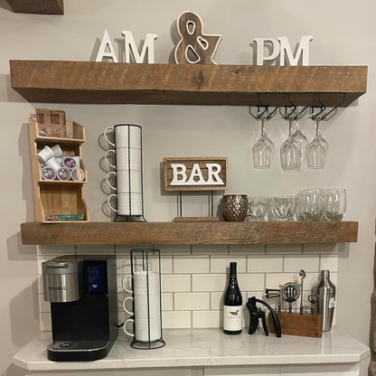 7 Inch Black Wine Glass Rack, Under Cabinet Wine Glass Holder, Wine Glass Hangers Under Shelf