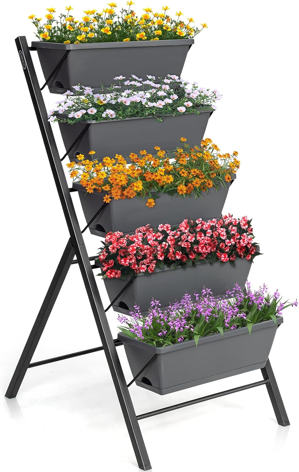 S AFSTAR 5-Tier Vertical Garden Planter, 5-Layer Raised Garden Bed with 5 Detachable Planter Boxes