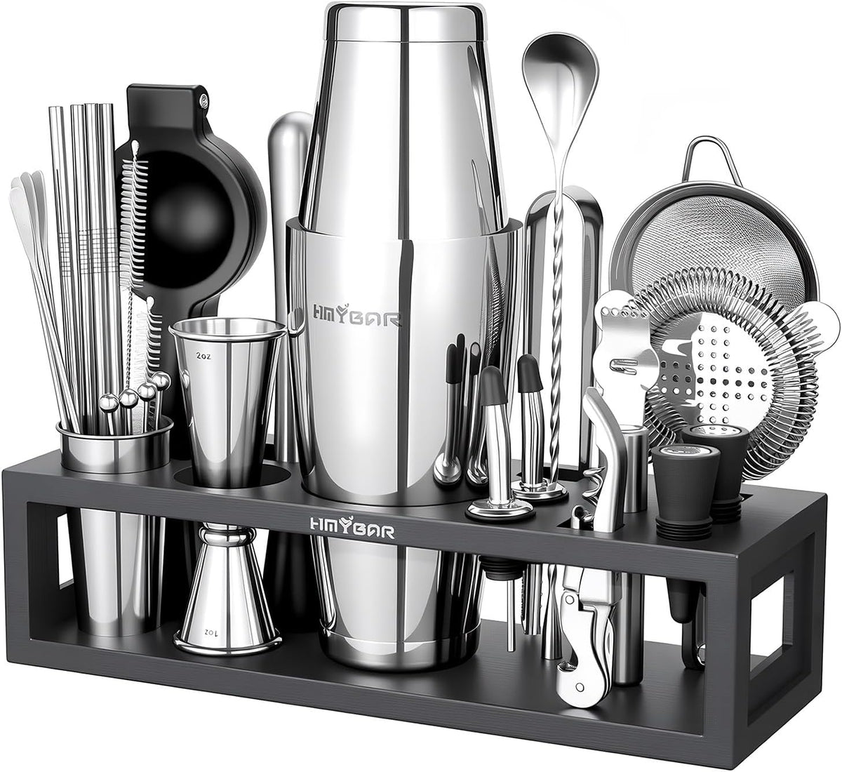 HMYBAR® Mixology Bartender kit | Cocktail Shaker Set | Boston Shaker Set, 20/28 OZ | Martini Making