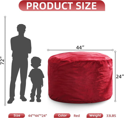 Hobestluk 4FT Bean Bag Chair Giant Bean Bag Chairs for Adults Large Bean Chairs with Removable
