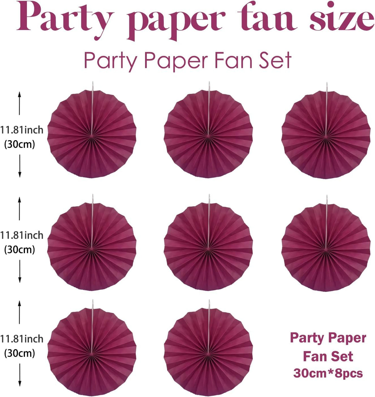 Red Party Decorations,Paper Decorations for Party,Girls Party Decorations Party Paper Fans Bulk