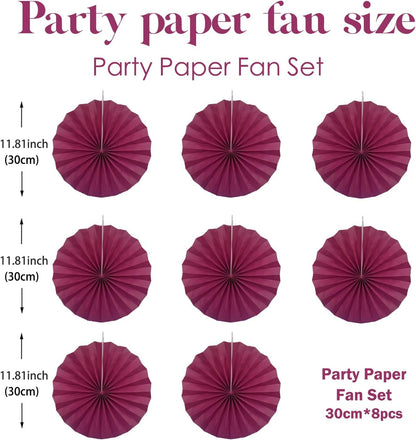 Red Party Decorations,Paper Decorations for Party,Girls Party Decorations Party Paper Fans Bulk