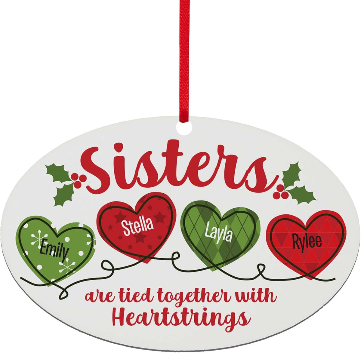 Let’s Make Memories Personalized Christmas Ornament - for Sisters - 2024 Christmas Ornament - Wood