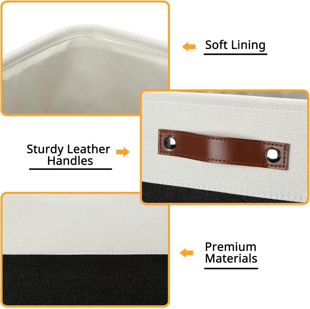DULLEMELO Storage Baskets, 13 Inch Cube Storage Bins for Shelves Closet Nursery Toy Storage