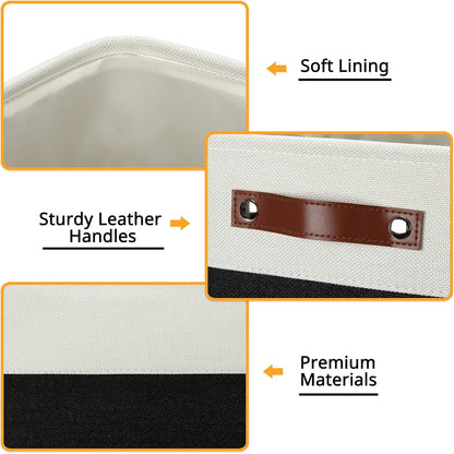 DULLEMELO Storage Baskets, 13 Inch Cube Storage Bins for Shelves Closet Nursery Toy Storage