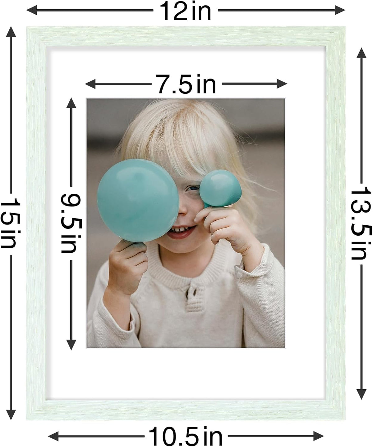 Vittanly 11x14 Picture Frames Set of 9, Shatter Resistant Plexiglass, Display 8x10 Pictures with