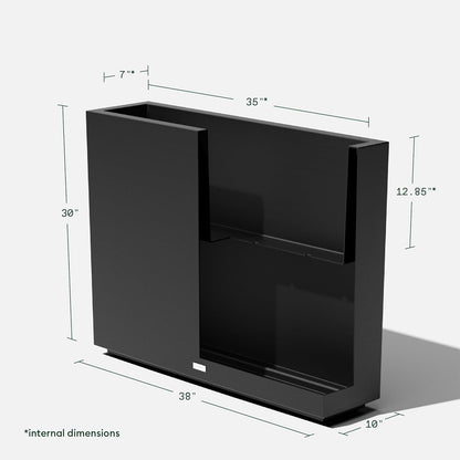 Veradek Block Series Span Plastic Planter - Tall Rectangular Planter for Indoor or Outdoor