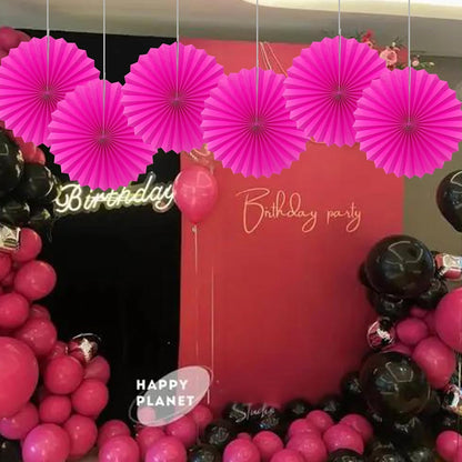 Red Graduation Party Decor,Girls Party Decorations ,Party Supplies Party Fans 16in, Anniversary