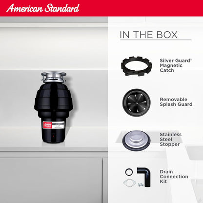 American Standard 10-US-AS-12 Garbage Disposal Anti-Jam Stainless Steel Food Waste Grinding System