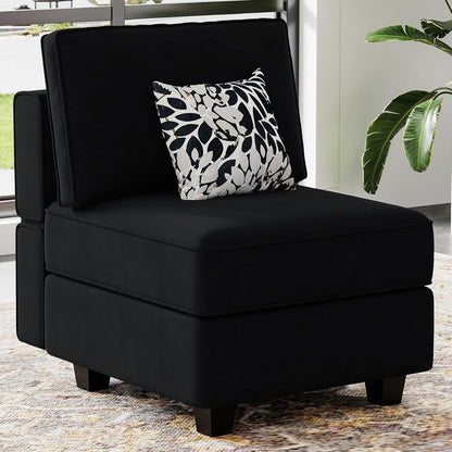 Belffin Modular Sofa Middle Module with Storage Accent Armless Chair for Modular Sectional Sofa