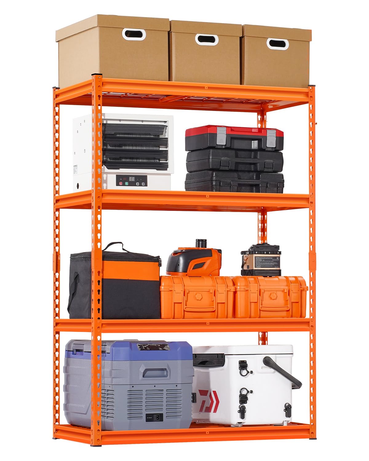 VEVOR Storage Shelves, 2400 lbs, 4 Tier Heavy Duty Garage Shelving, 20" D x 40" W x 60" H