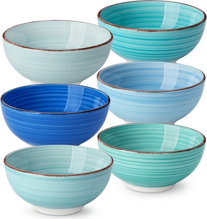 vancasso Bonita 12 Oz Small Bowls Set of 6, Ceramic Mini Dessert & Dipping Dishes, 5" Kids Bowls