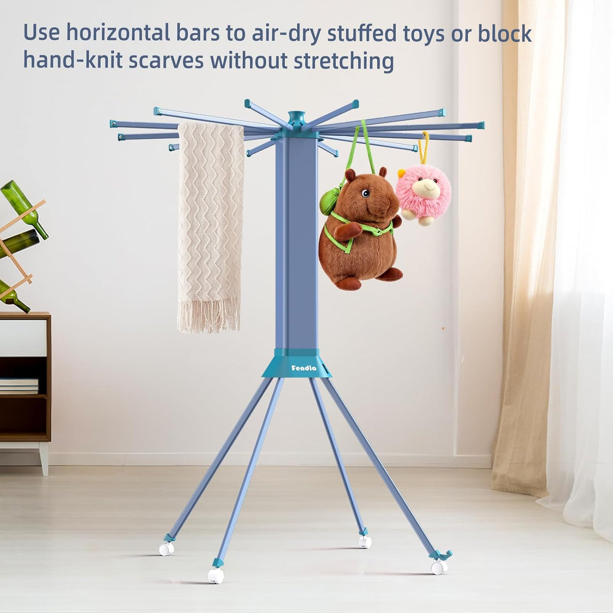 Clothes Drying Rack Foldable & Collapsible Drying Racks with 4-Leg Octopus Design, Large Capacity