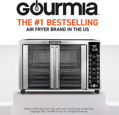Gourmia Toaster Oven Air Fryer Combo 17 cooking presets 1700W french door digital air fryer oven