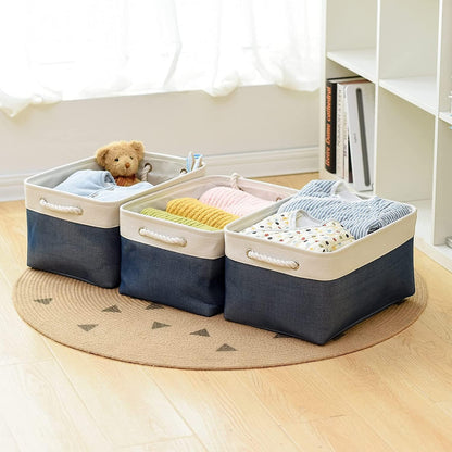 TheWarmHome Storage Bins for Shelves - 1 Pack 15.7x11.8x8.3 inch Fabric Storage Cubes, Storage