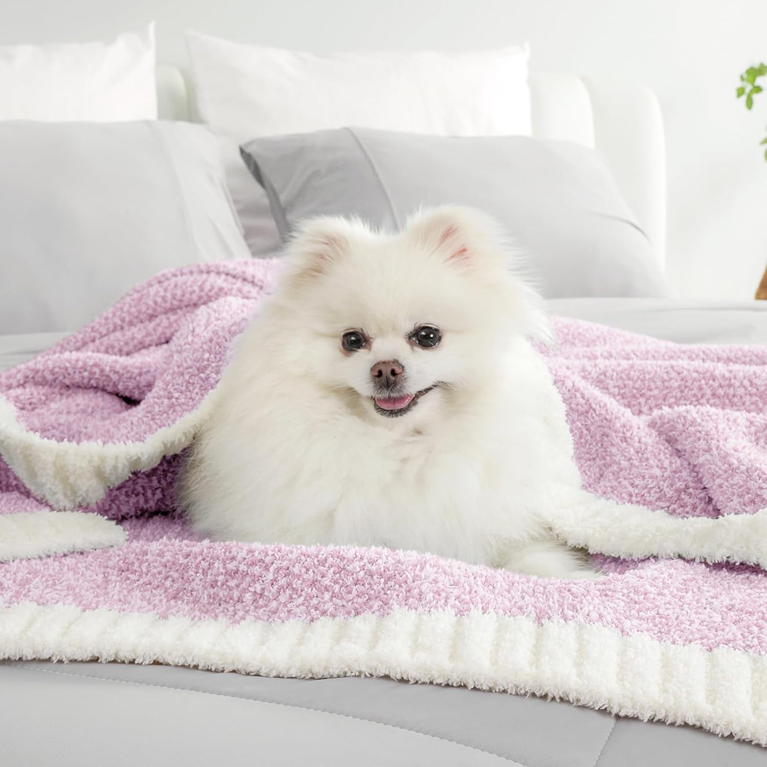 Snuggle Sac Bedding Blanket Light Purple Twin Size, Super Soft Warm Cozy Blankets for Bed, Living