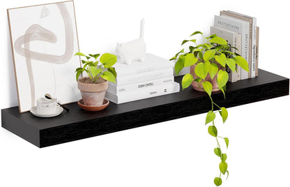 Heimlove 12 Inch Deep Floating Shelves, 48 x 12 inches Long Wall Shelf, Large Display Shelf &