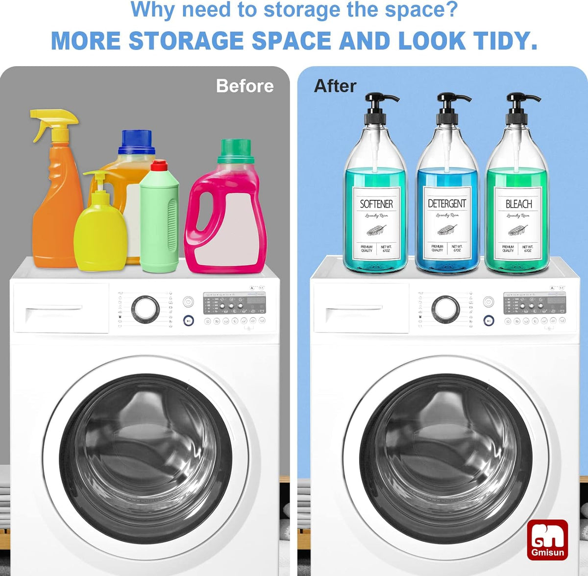 GMISUN Laundry Detergent Soap Dispenser, Liquid Laundry Detergent Dispenser, Container for