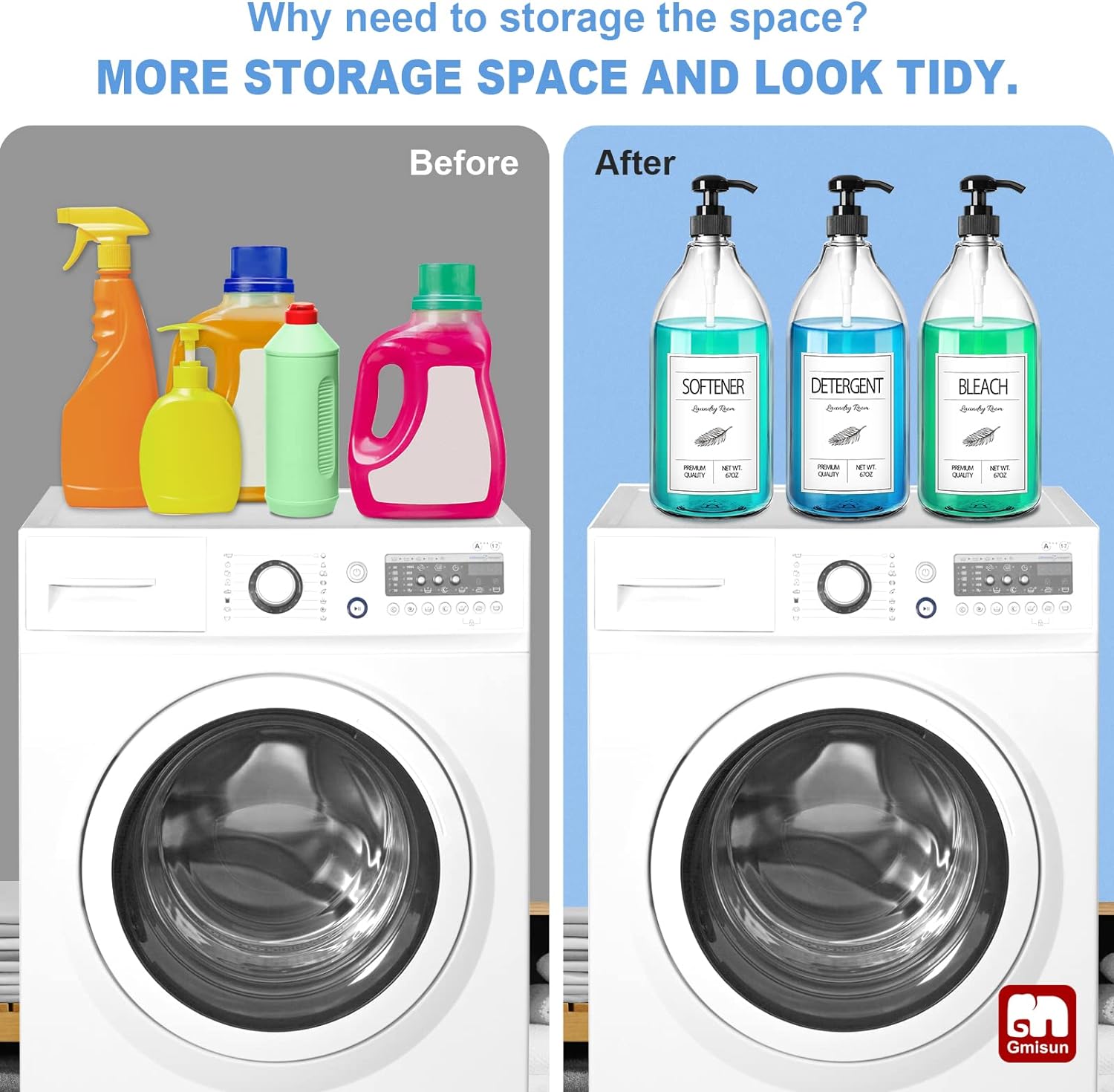 GMISUN Laundry Detergent Soap Dispenser, Liquid Laundry Detergent Dispenser, Container for