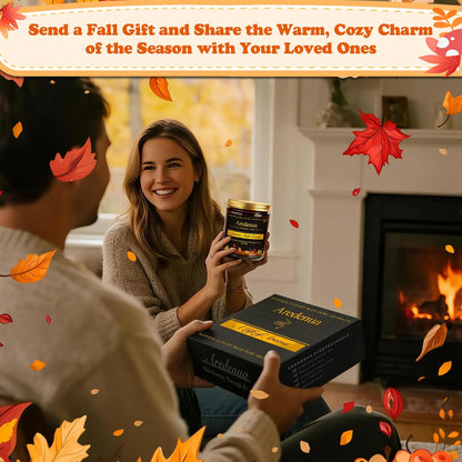 Fall Candles Set | 4 Pack Autumn Scented Candles - Fall Candle Gifts for Women Men, Soy Candles for