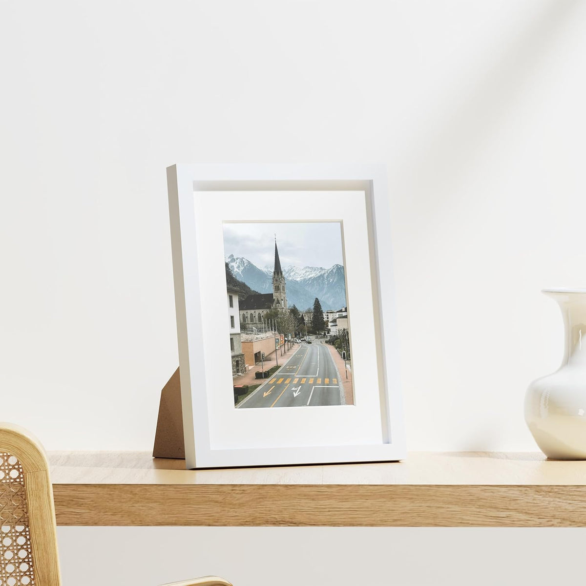 Vittanly 8.5x11 Picture Frames Set of 9, Shatter Resistant Plexiglass, Display 6x8 Pictures with
