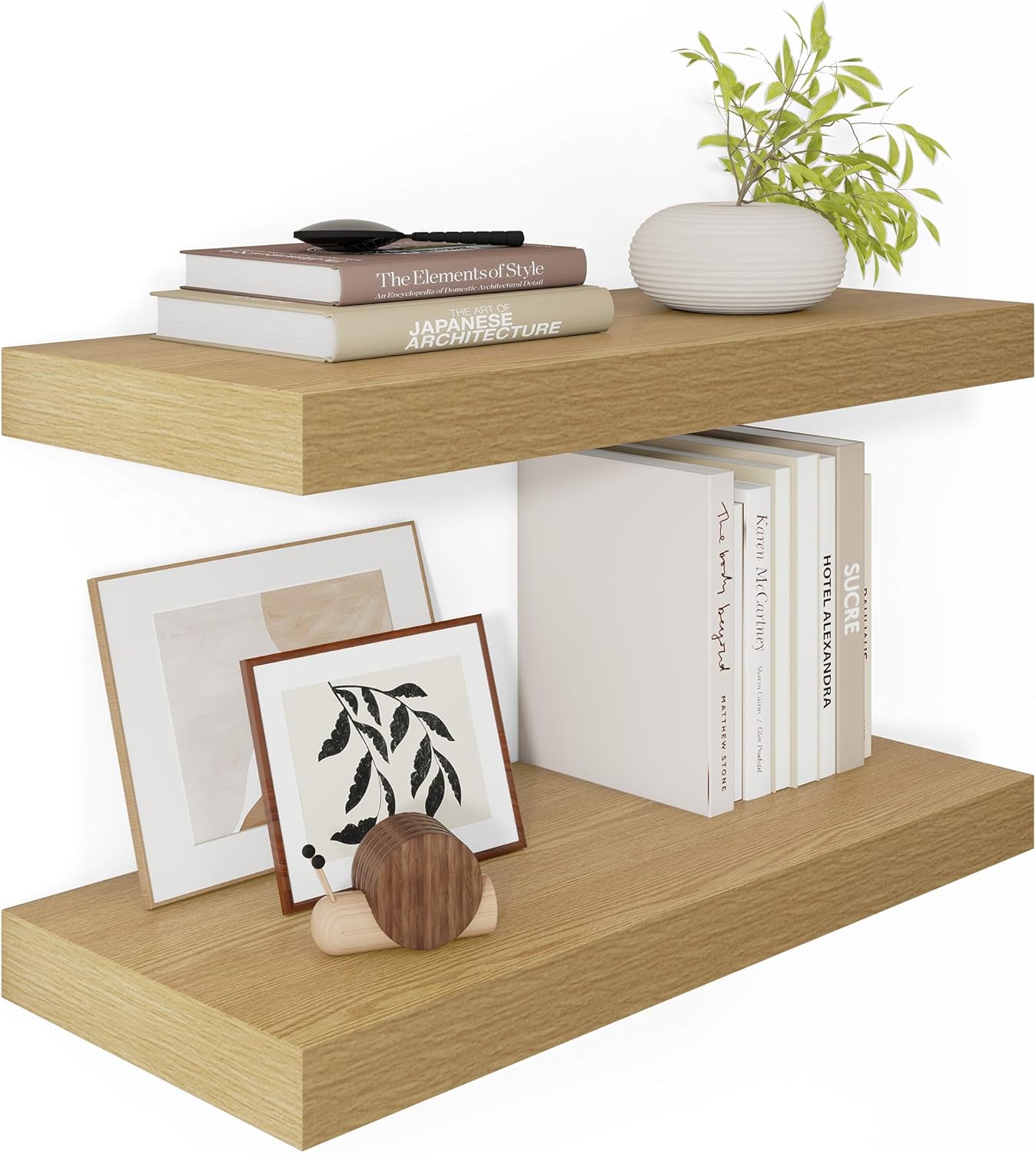 12 Inch Deep Floating Shelves 24 inch Long, 24 x 12 Wide Wall Shelves with Invisible Brackets