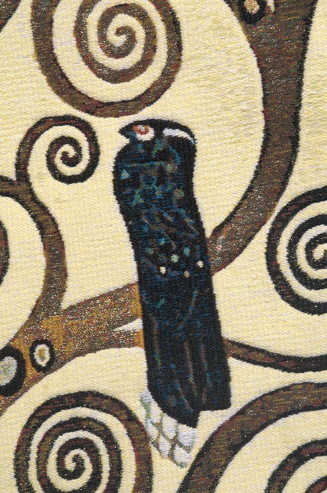 C Charlotte Home Furnishings Inc Lebensbaum Bird Belgian Cushion Cover | Pure Cotton Decorative