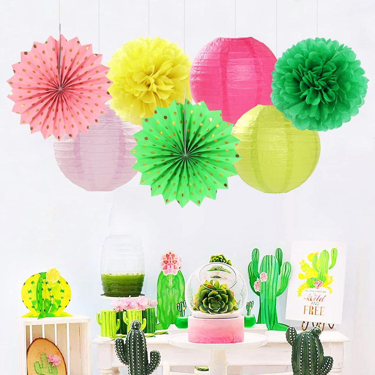 Hawaiian-Summer Beach Pool Party-Decorations Streamers - 14pcs Tropical Jungle Aloha Birthday
