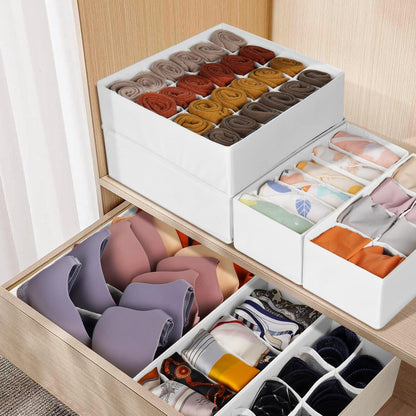12 Pack Drawer Organizers for Clothing, 116 Large Compartments Fabric Dresser Closet Organizers and