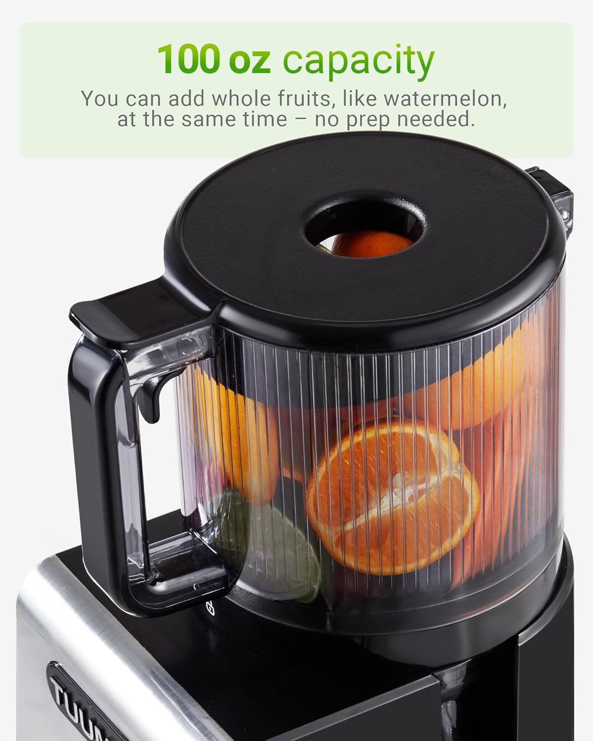 Cold Press Juicer Machines – 6.5'' Large Feed Chute for Whole Fruits & Vegetables, High Juice