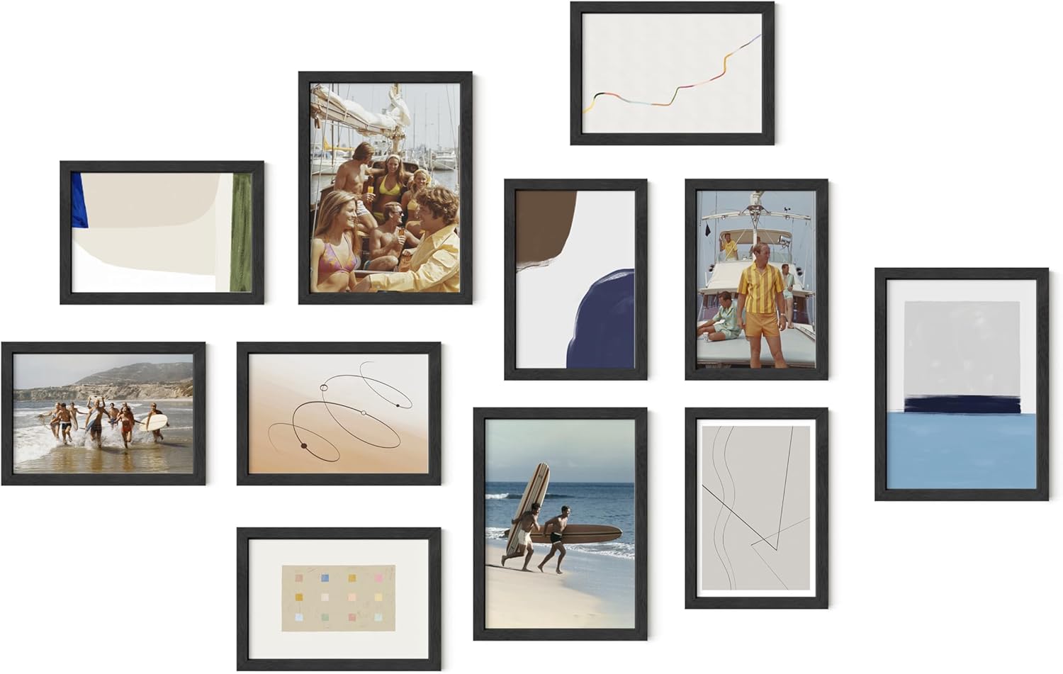 HAUS AND HUES Black Oak Wood Gallery Wall Tabletop Frames Made with Real American Oak and