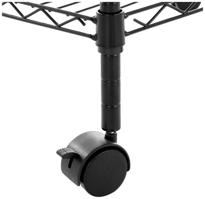 Amazon Basics 3-Shelf Adjustable Heavy Duty Storage Shelving Unit on 2" Wheels, Metal Wire Rack for