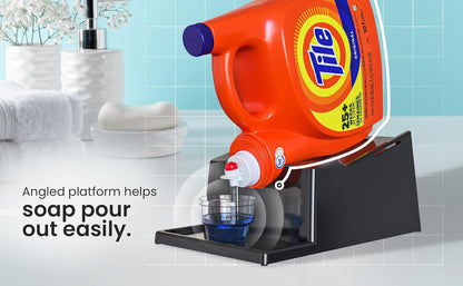 TidyFriend Liquid Laundry Detergent Holder Stand with Drip Tray & Rubber-Grip Feet, Stand for