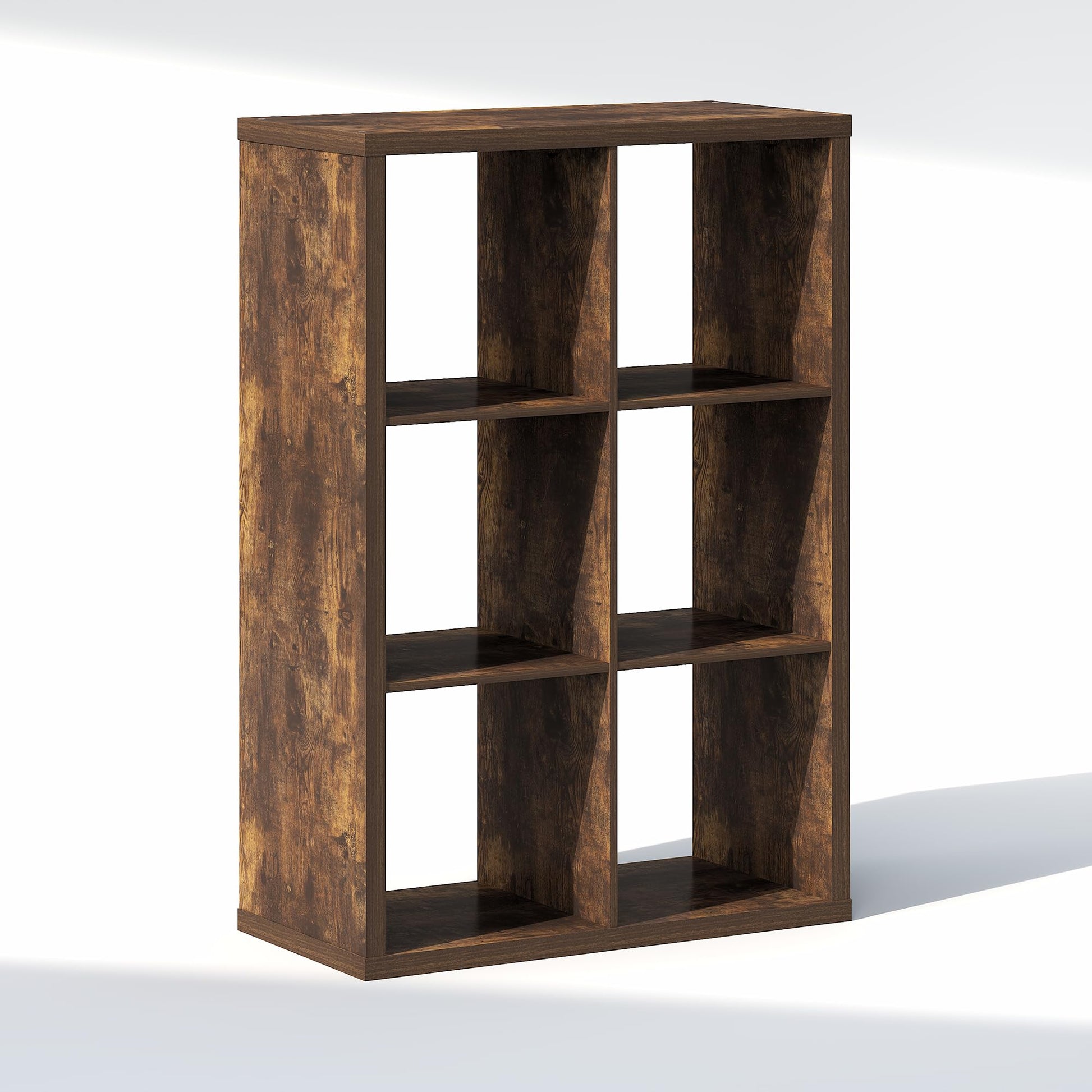 Furinno Cubic Extra Thick 6-Cube Closet Organizers and Storage, Amber Pine