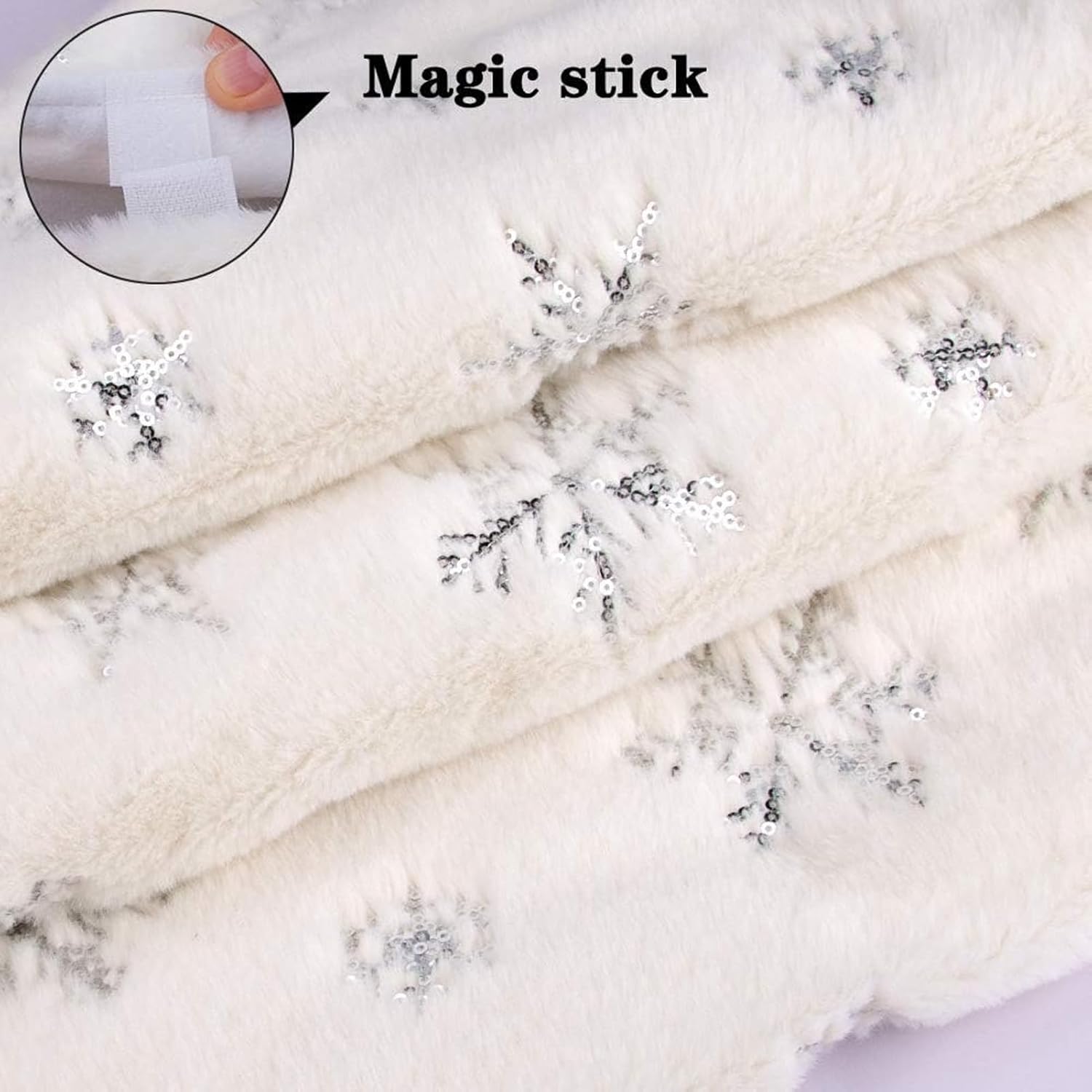 48inch White Christmas Tree Skirt Tree Carpet Blanket, Soft 4ft Xmas Christmas Tree Blanket with