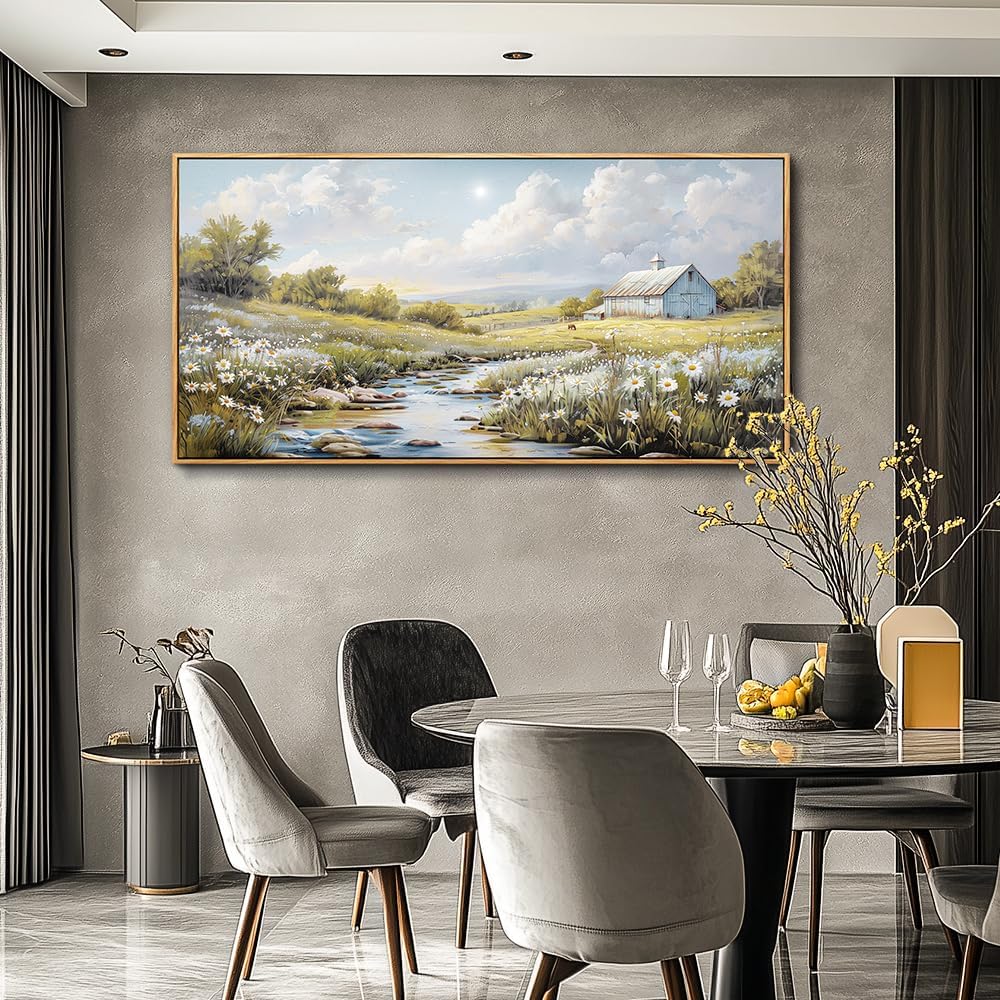 PHAOHUAXM Large Canvas Wall Art For Living Room Wall Decor For Bedroom Flower Watercolour Office