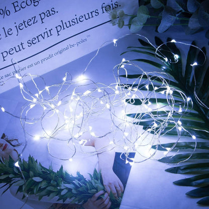 Fairy Lights Battery Operated String Lights - 12 Pack 7ft 20 LED Silver Wire Starry Light for Mason