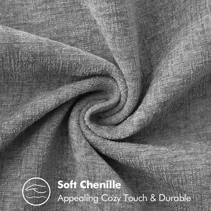 MIULEE Pack of 2 Couch Throw Pillow Covers 24x24 Inch Dark Gray Farmhouse Decorative Pillow Covers