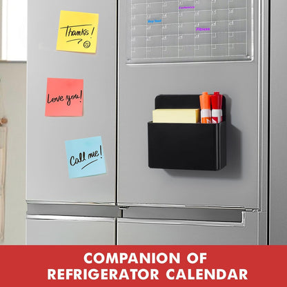 BEYGORM 2 Pack Plastics Magnetic Pen Holder for Refrigerator, Dry Erase Marker Holder for