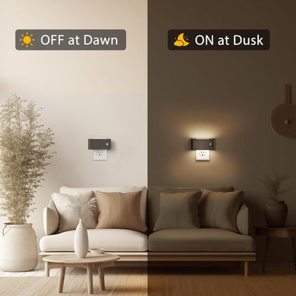 Briignite Motion Sensor Night Light, 2 Pack Motion Activation Night Lights Plug into Wall, Auto On