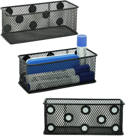 Neudeco Magnetic Locker Organizer and Accessories，Wire Mesh Magnetic Storage Basket ,Magnetic