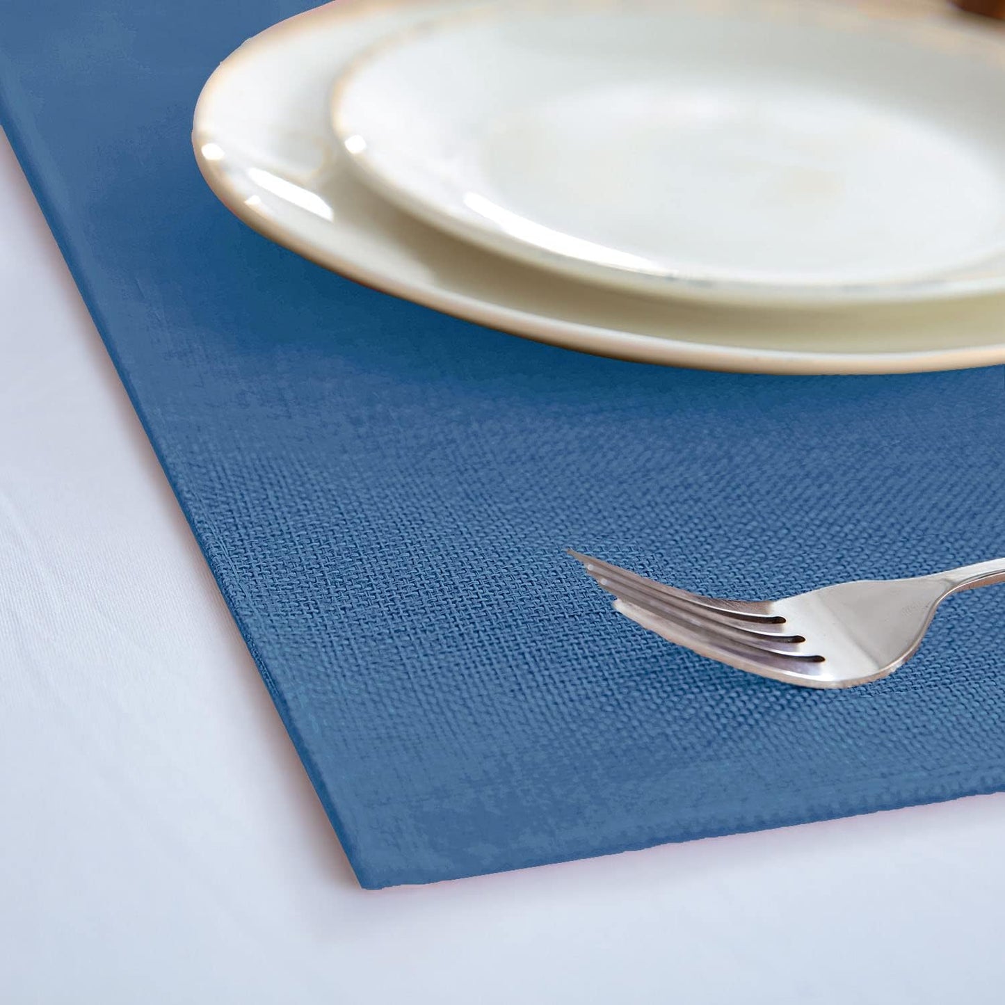 Cloth Placemats Set of 8, Linen Type Fabric Placemats Machine Washable Heat Resistant Placemats