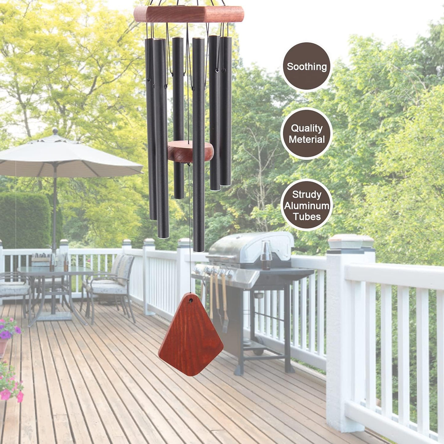 Small Wind Chimes for Outside, Wind Chimes Outdoor Tuned Soothing Melody, Wind Chime for