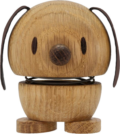 Hoptimist Dog Oak Bimble, Woody Brown, Home Decor Ornament - Danish Design, Wood W/Metal Spring