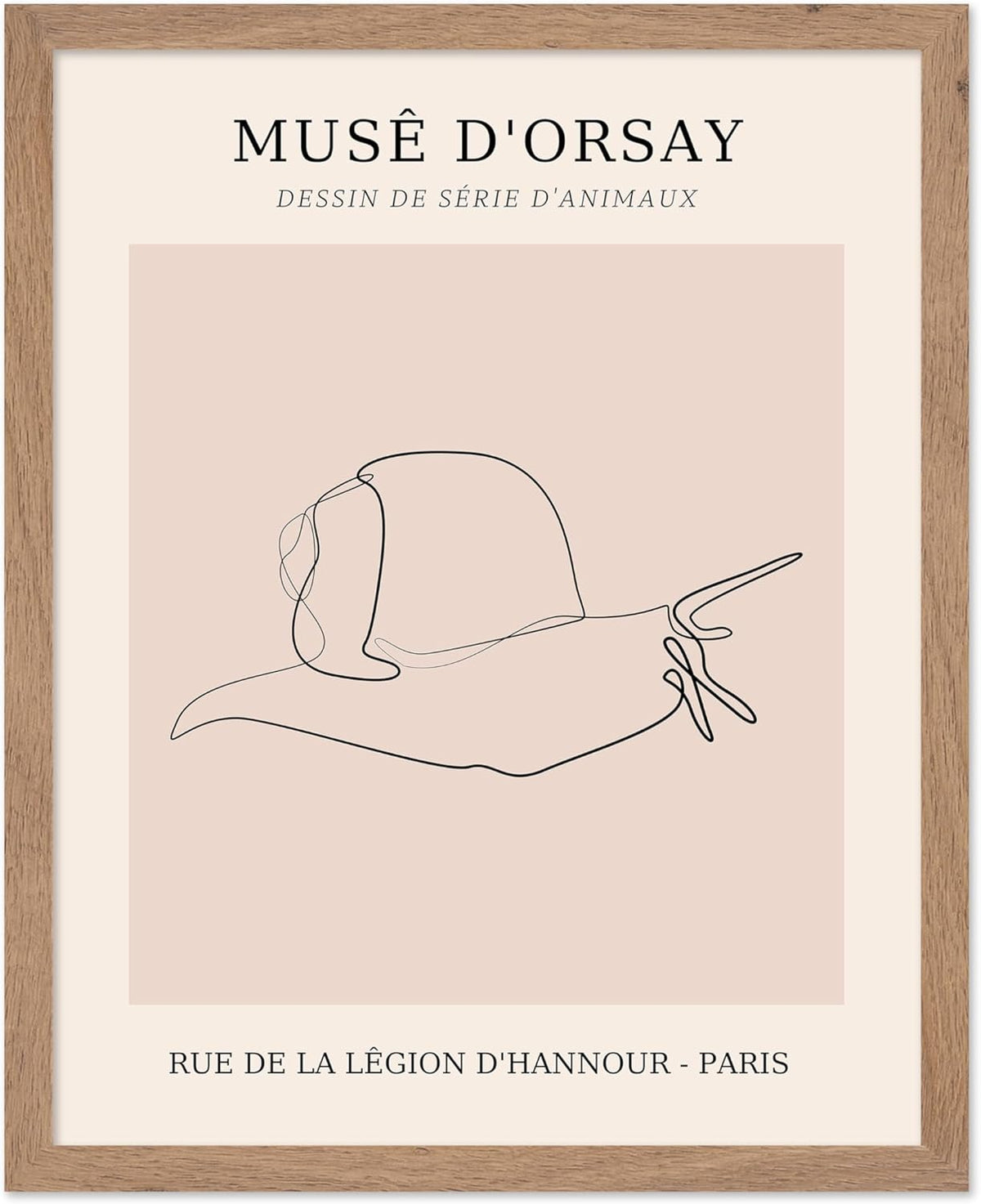 Poster Master Vintage Poster - Retro One Line Snail Drawing Print - Snail Line Art - Minimal Gift