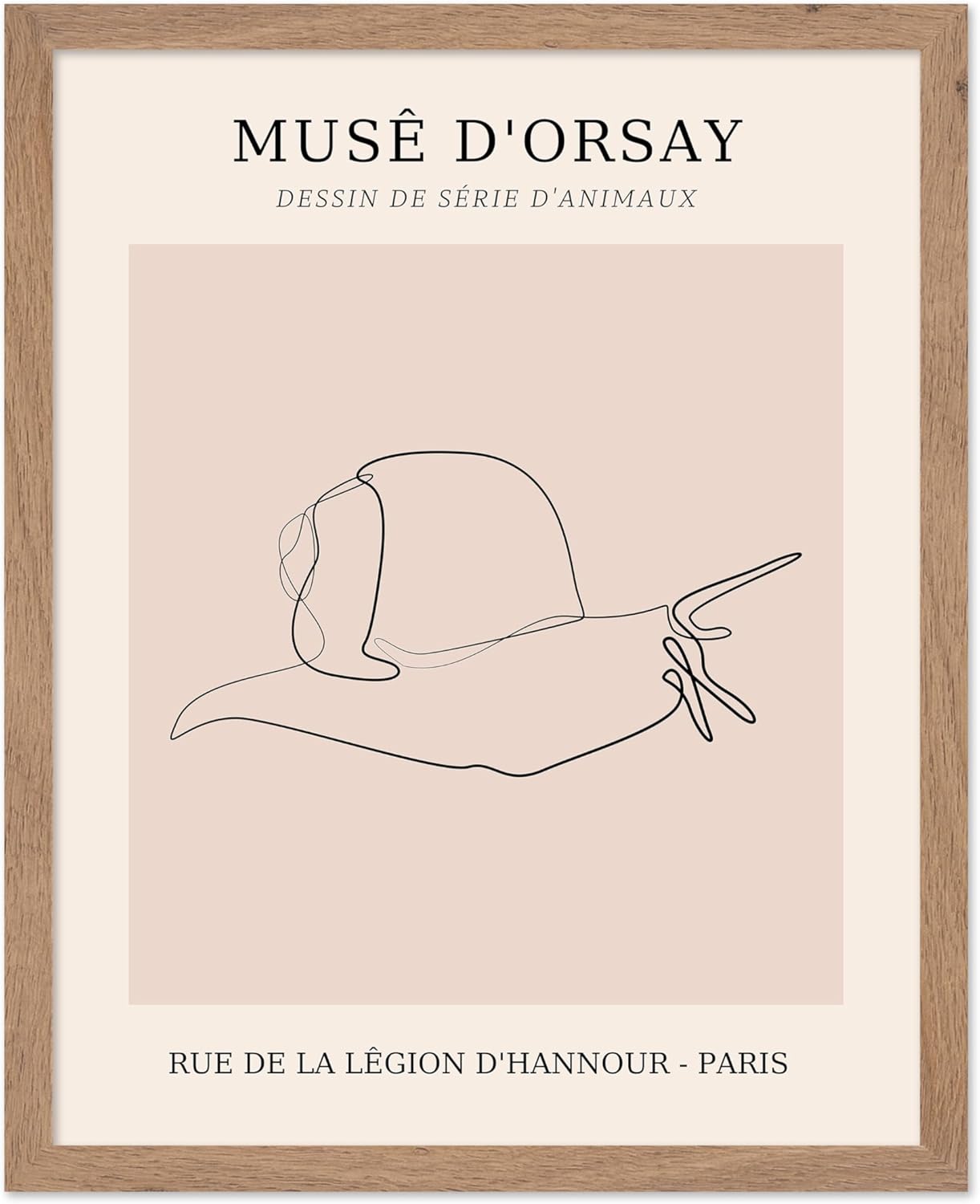 Poster Master Vintage Poster - Retro One Line Snail Drawing Print - Snail Line Art - Minimal Gift