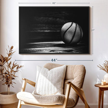 ElephantStock Basketball Wall Art - Horizontal Framed Canvas - 1-Piece Hallway Wall Decor